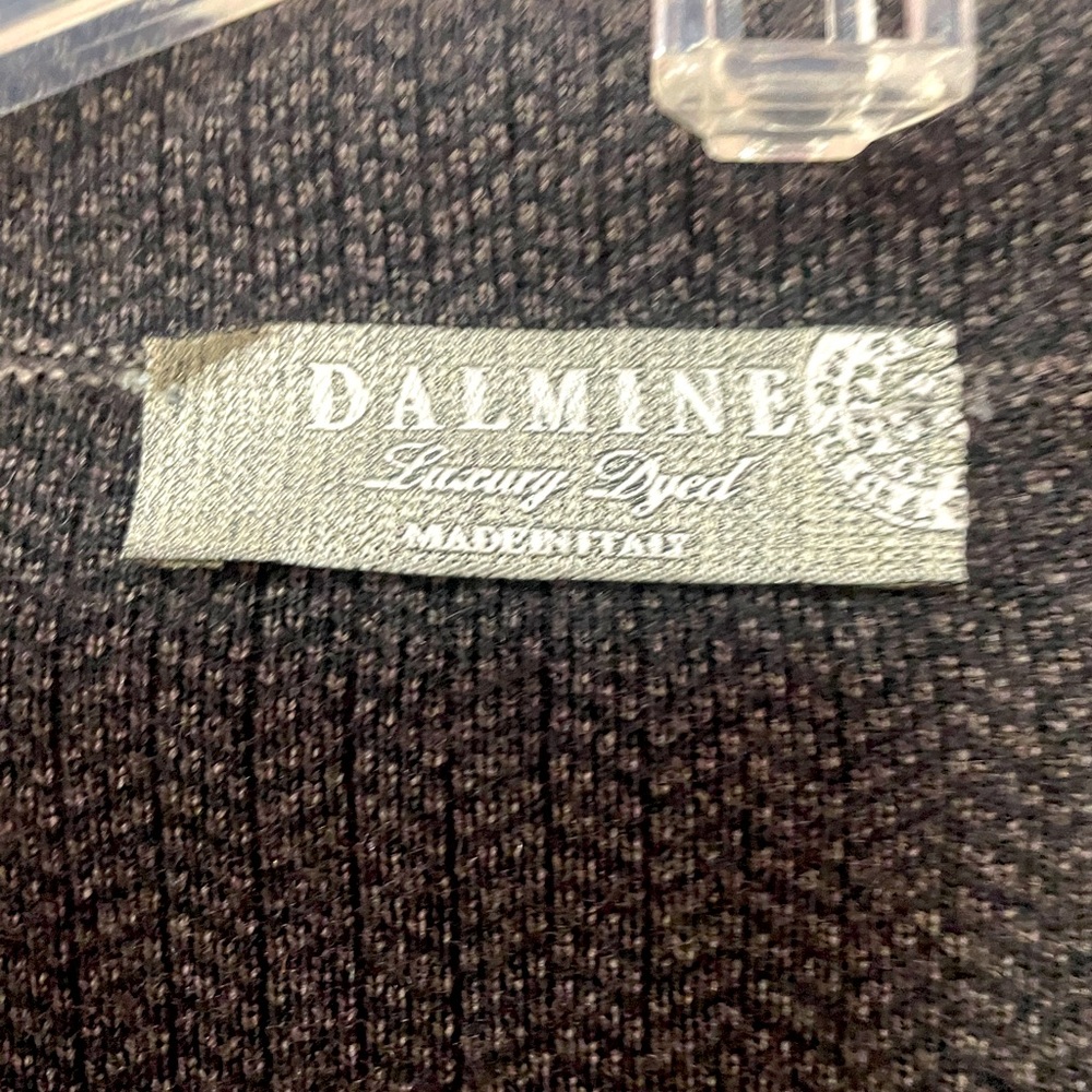 Dalmine Vintage Brown Merino Wool Tweed Italian Blazer Jacket Sz XL - Picture 3 of 7